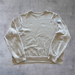 Pfizer Logo Crewneck Sweatshirt XL Cream DNA Helix Sleeve Medical Pharma Promo